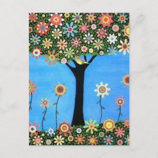 Tarjeta de poste de árbol de belleza