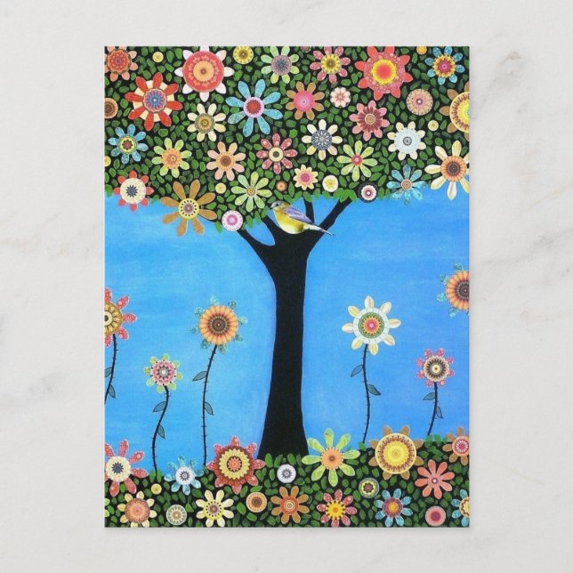 Tarjeta de poste de árbol de belleza (Anverso)