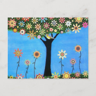 Tarjeta de poste de árbol de belleza