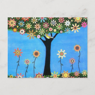 Tarjeta de poste de árbol de belleza