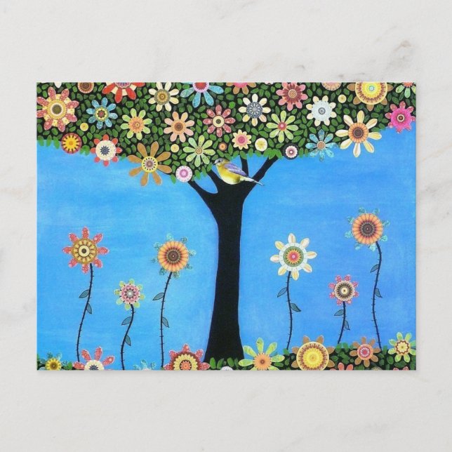 Tarjeta de poste de árbol de belleza (Anverso)