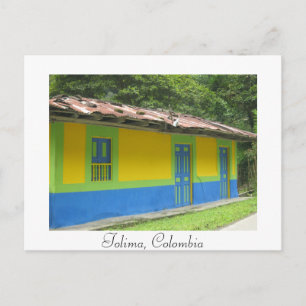 Tarjeta de poste de casa pintada colombiana