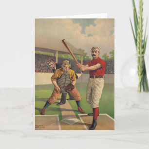 Tarjeta de Poster de béisbol de época