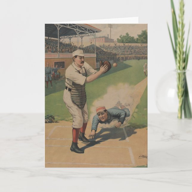 Tarjeta de Poster de béisbol de época (Anverso)