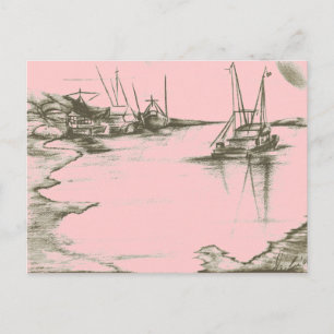 Tarjeta de Poster Peach Safe Harbor Pintada