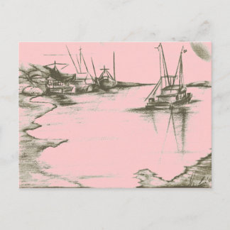 Tarjeta de Poster Peach Safe Harbor Pintada