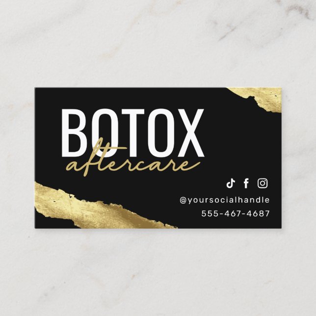 Tarjeta de postergación Botox de Oro (Anverso)