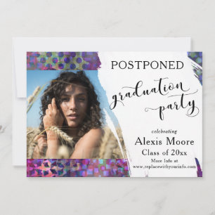 Tarjeta de Postergación de Fiesta de Graduación Ún