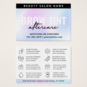 Tarjeta de postre de brillo holográfico UV Eyebrow