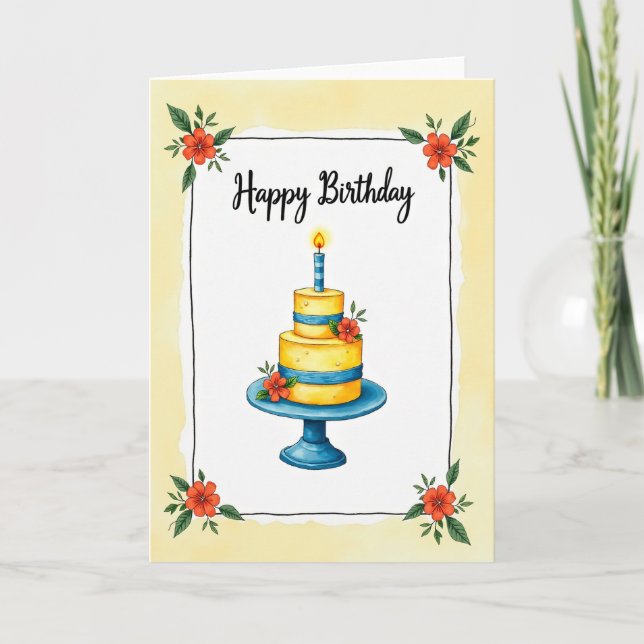 Tarjeta de postre de celebración (Anverso)