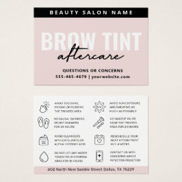 Tarjeta de postre de tintes rosados pasteles moder