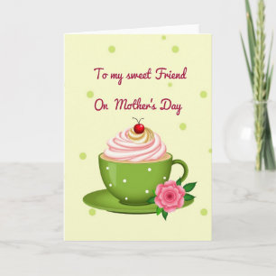 Tarjeta de Postre del Día de las Madres Floral
