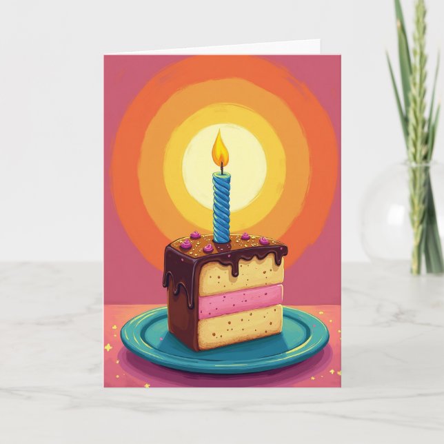 Tarjeta de postre festivo de Chevron (Anverso)