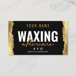 Tarjeta de postre Gold Modern Waxing