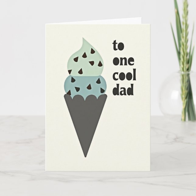 Tarjeta de Postre para el Papá Más Genial (Anverso)