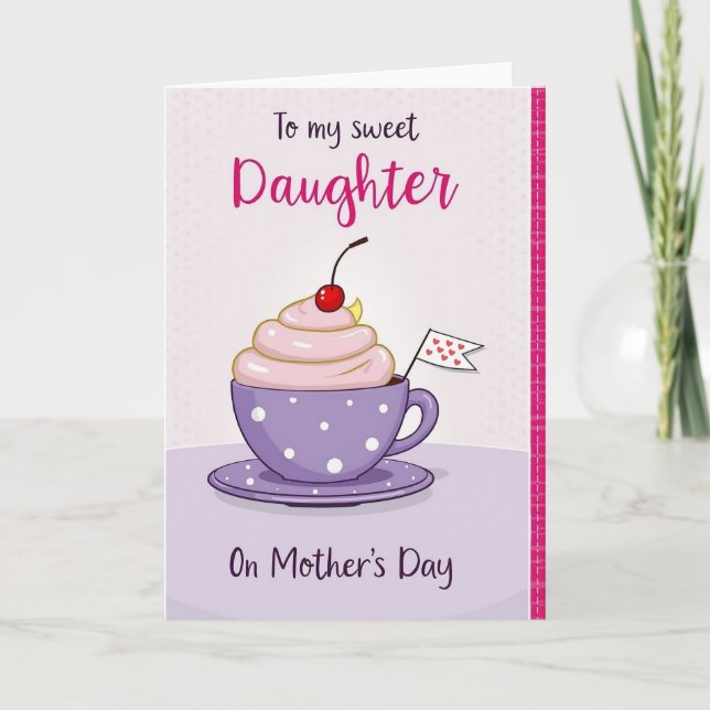 Tarjeta de Postre para Hija Querida (Anverso)