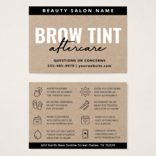 Tarjeta de postre Premium Kraft Eco Eyebrow Tint