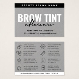 Tarjeta de postre Premium Silver Gray Eyebrow Tint