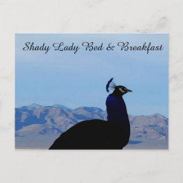 Tarjeta de postre Shady Lady Bed & Breakfast