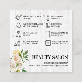 Tarjeta de postre Spring Lash