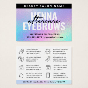 Tarjeta de postre UV Gloss Holographic Henna Brows