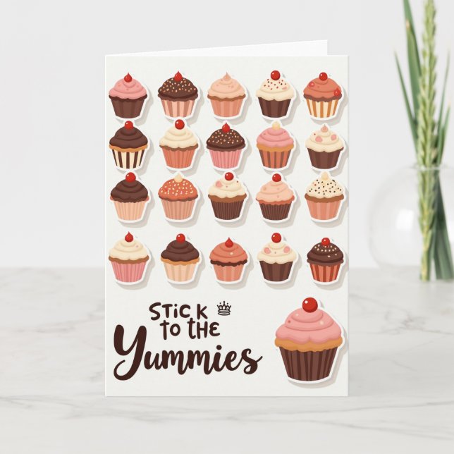 Tarjeta de Postres de Cumpleaños Feliz (Anverso)