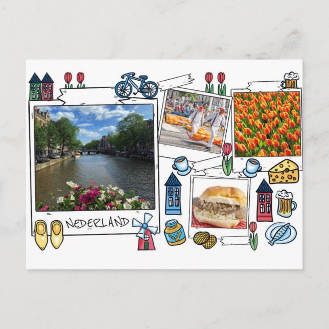 Tarjeta de posttravesía Nederland/Países Bajos (Anverso)