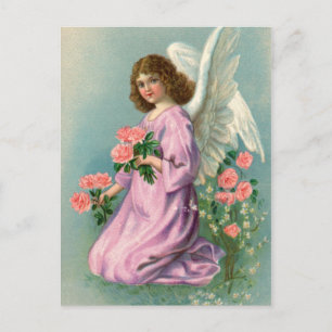Tarjeta de postulación Ángel de la Guardia Vintage