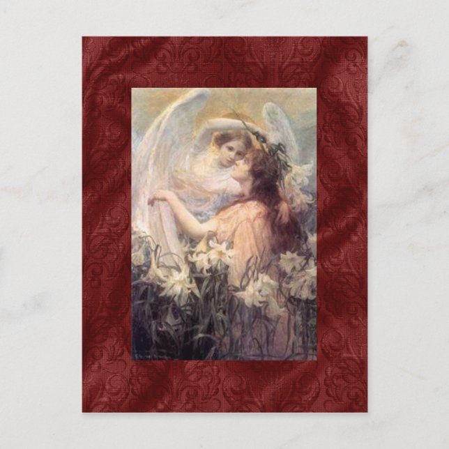 Tarjeta de postulación Ángel de la Guardia Vintage (Anverso)