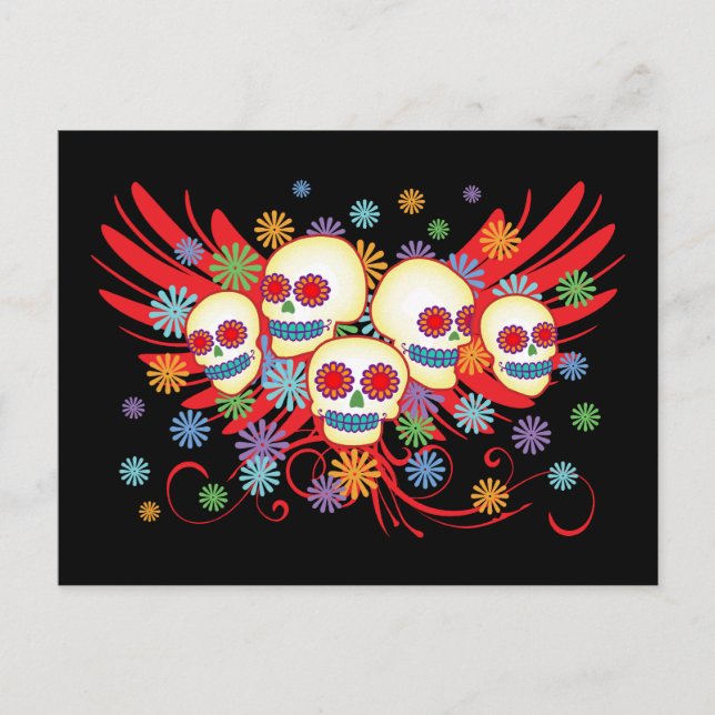 Tarjeta de postulación de Dia de los Muertos (Anverso)