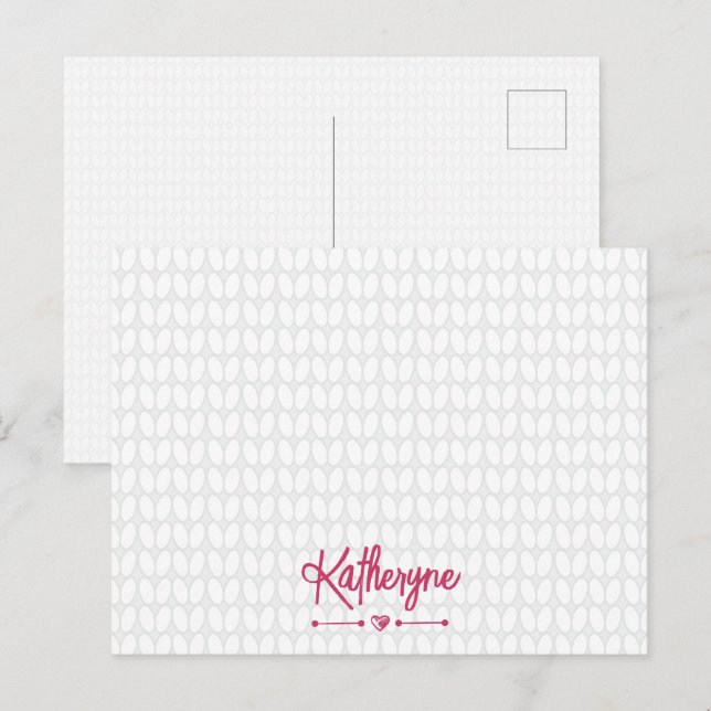 Tarjeta de postulación de Knit Personalizada Hot P (Anverso / Reverso)