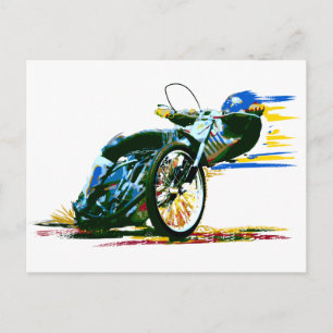 Tarjeta de postulación de pintura Racer de motocic