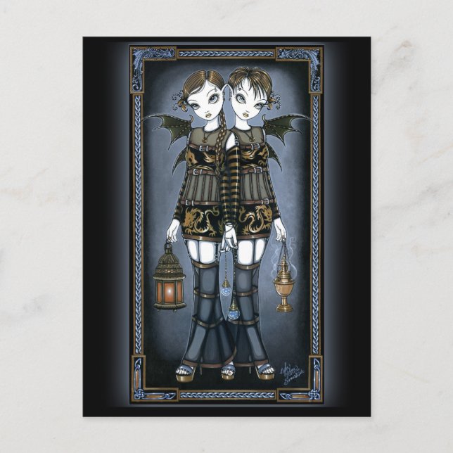 Tarjeta de postulación de "Siena y Celeste" Dragon (Anverso)