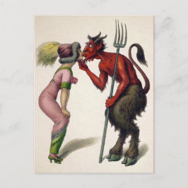 Tarjeta de postulación del diablo del beso de vint