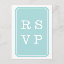 Tarjeta de postulación RSVP de boda simple turques