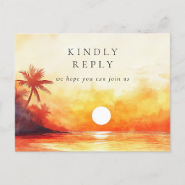 Tarjeta de postulación RSVP para Canción de Sunset