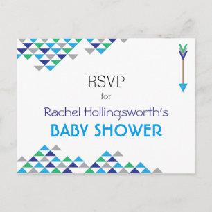 Tarjeta de postulación RSVP para niño pequeño trib