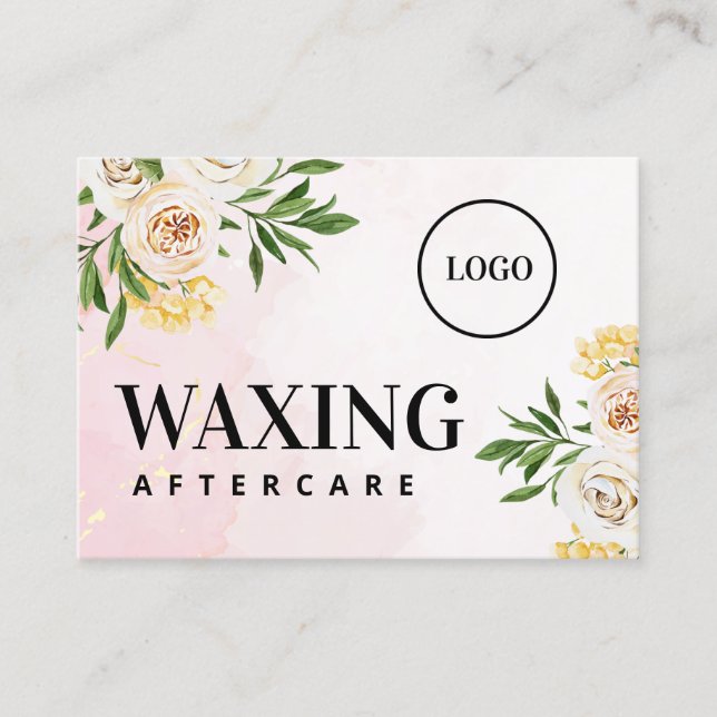 Tarjeta de postura de Waxing con logotipo de perso (Anverso)