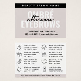 Tarjeta de postura moderna de pulsera ombre simple