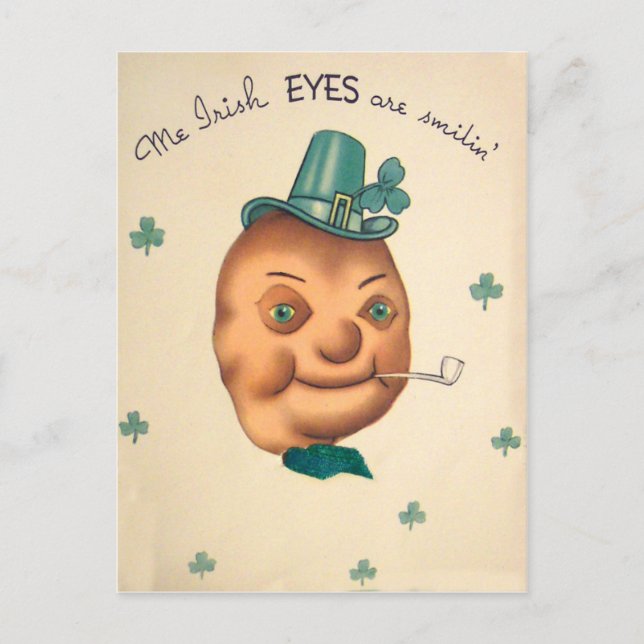 Tarjeta de potato irlandés tradicional St Patrick' (Anverso)