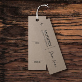 Tarjeta de precio de pantalla colgante de ropa de 