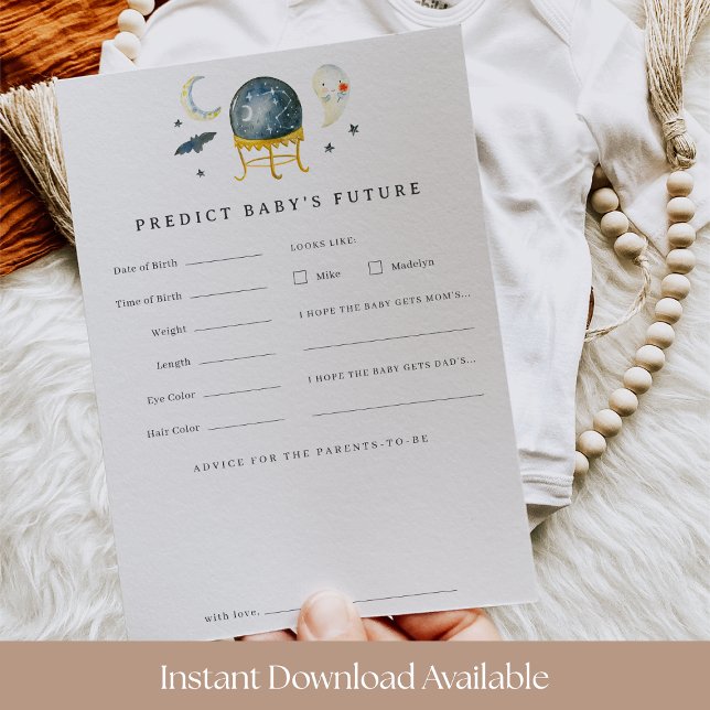 Tarjeta de predicción Baby Shower Crystal Ball de  (Subido por el creador)