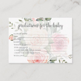 Tarjeta de predicción de bebé floral