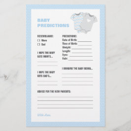 Tarjeta de predicción para bebés de Baby Shower Bo