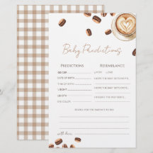 Tarjeta de predicciones Baby is Brewing Coffee Bea