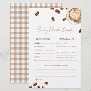 Tarjeta de predicciones Baby is Brewing Coffee Bea
