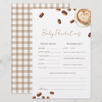 Tarjeta de predicciones Baby is Brewing Coffee Bea