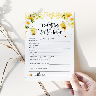 Tarjeta de predicciones de bebé abeja