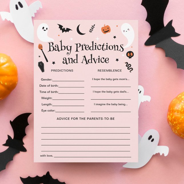 Tarjeta de predicciones de bebé para baby shower d (Subido por el creador)