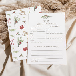 Tarjeta de predicciones de consejos de Baby Shower